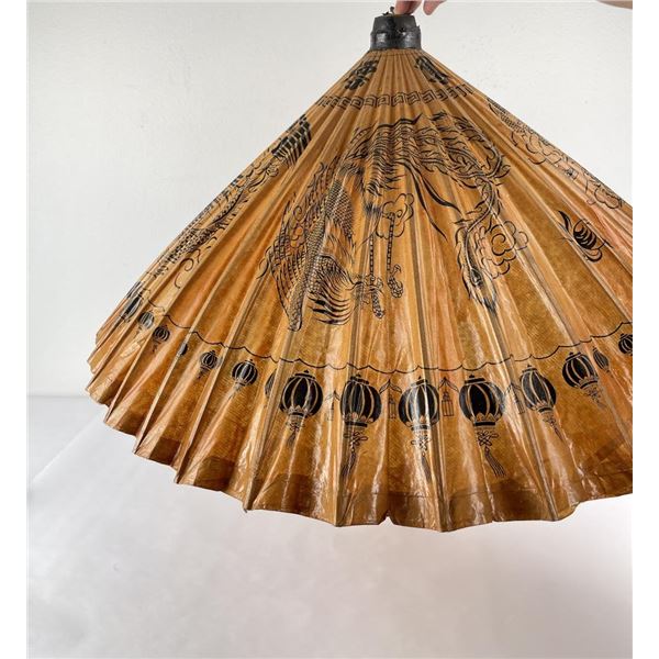 Antique Chinese Rice Paper Parasol