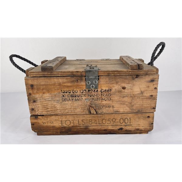 Vietnam War M67 Grenade Wood Crate