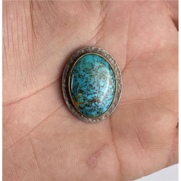 Sterling Silver Turquoise Navajo Pendant