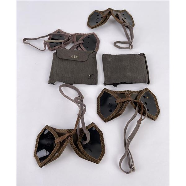 Lot of 6 WW2 German North African Sun Dust Goggles