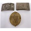 Image 4 : Group of Fraternal Belt Buckles Masonic