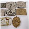 Image 3 : Group of Fraternal Belt Buckles Masonic