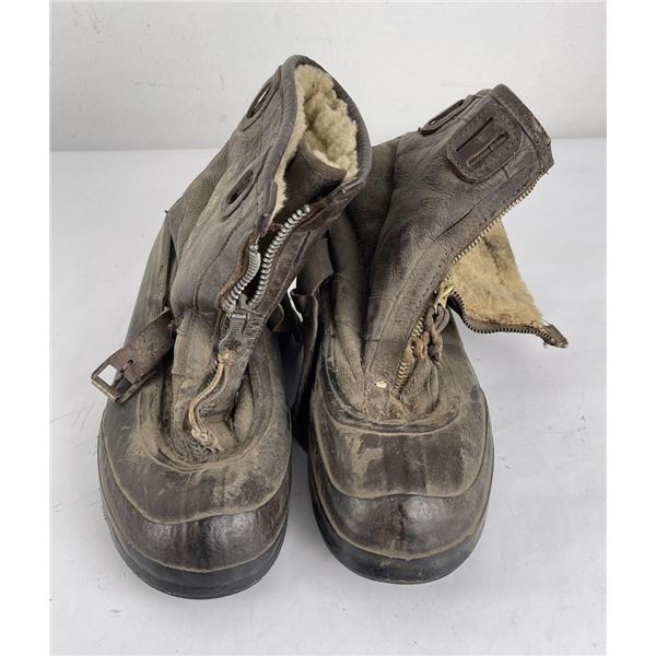 WW2 US Army Air Force Leather Flight Boots A-6