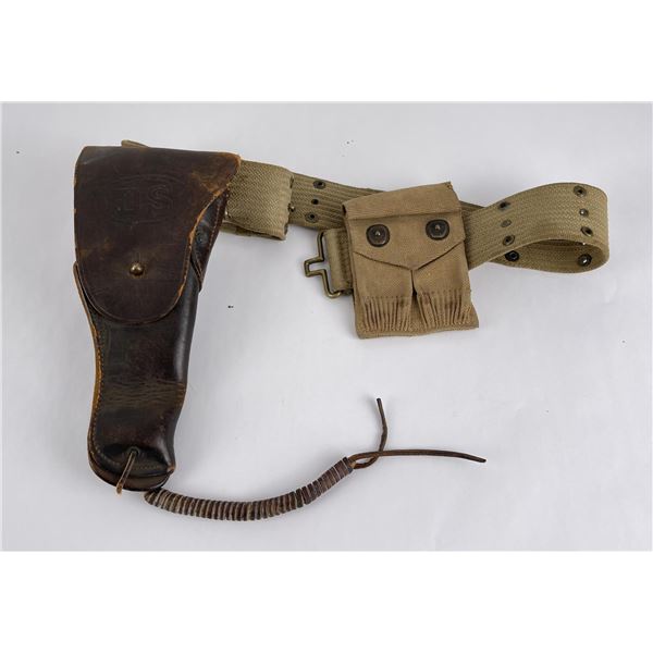 WW1 Colt 1911 Pistol Web Belt Rig