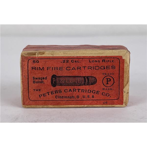 Peters .22 LR Rim Fire Bullet Ammo Box