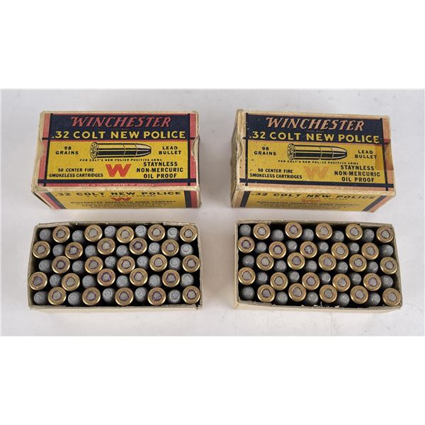 100 Rounds Winchester .32 Colt New Police Ammo