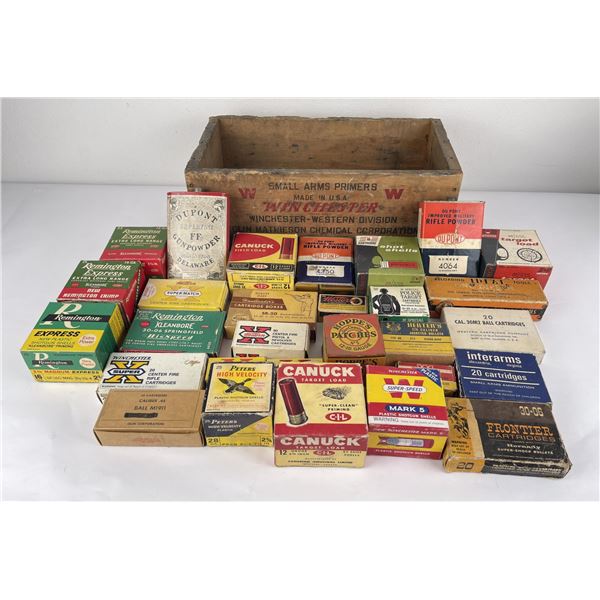 Collection of Rifle Pistol Shotgun Ammo Boxes