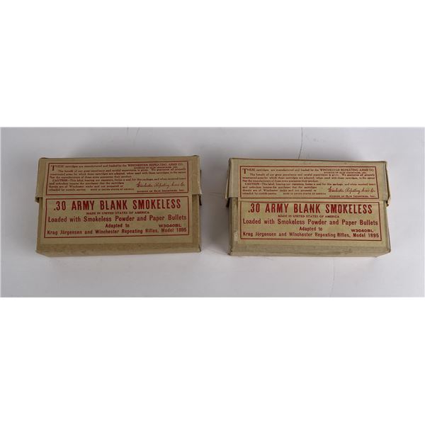Winchester .30 Army Blank Smokeless Ammo Boxes