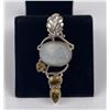 Image 1 : Sterling Silver Rutilated Quartz Necklace Pendant
