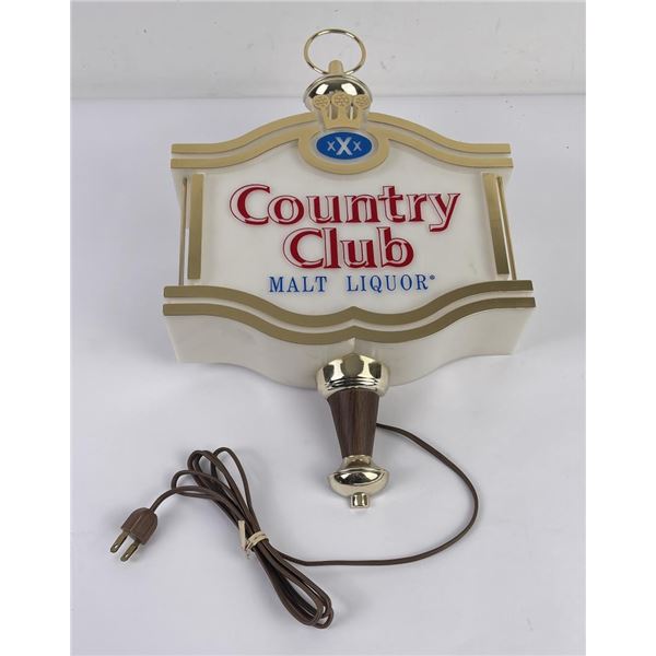 Country Club Malt Liquor Light Up Bar Sign