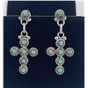 Image 1 : Navajo Turquoise Sterling Silver Earrings