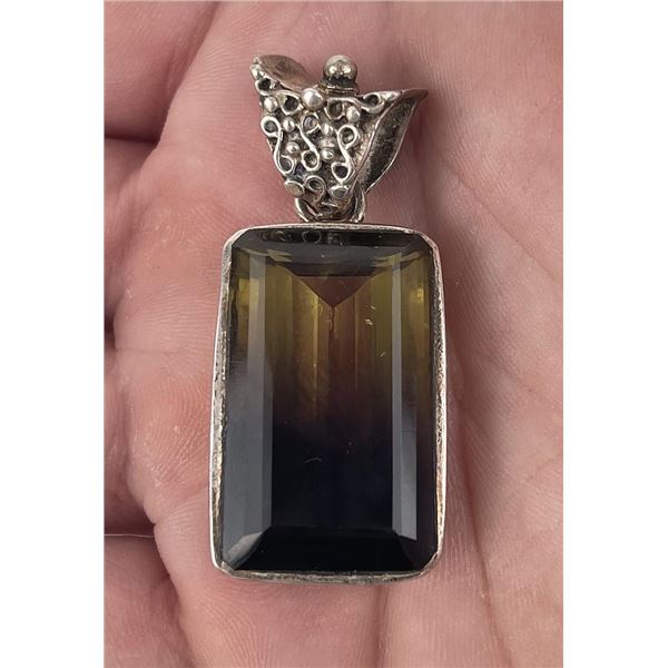 Sterling Silver Semi Precious Stone Pendant