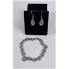 Image 2 : Sterling Silver Bracelet and Earrings