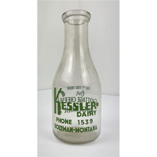 Kessler Dairy Bozeman Montana Milk Bottle