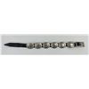 Image 1 : Navajo Sterling Silver Concho Bracelet