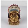 Image 1 : Cold Painted Indian Chief Still Bank
