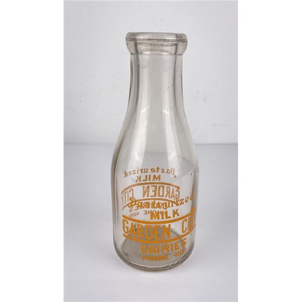 Garden City Dairy Missoula Montana Milk Bottle