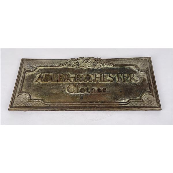 Adler Rochester Clothes Bronze Sign New York