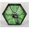 Image 9 : Antique Arts Crafts Slag Glass Ceiling Lamp Light