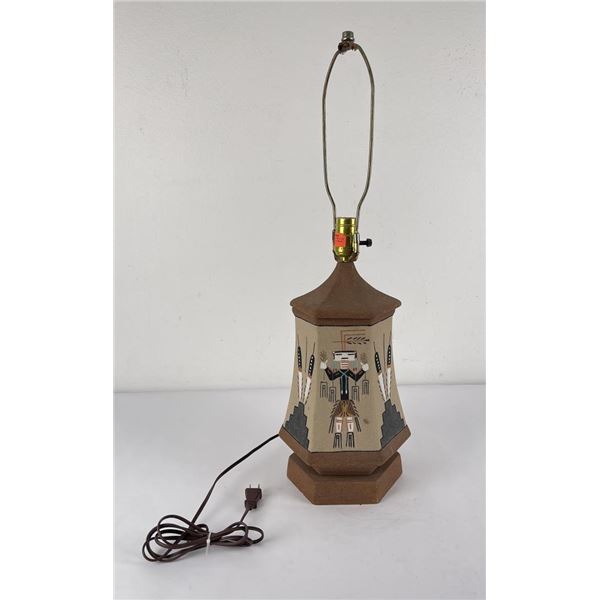 Navajo Indian Sand Painting Lamp