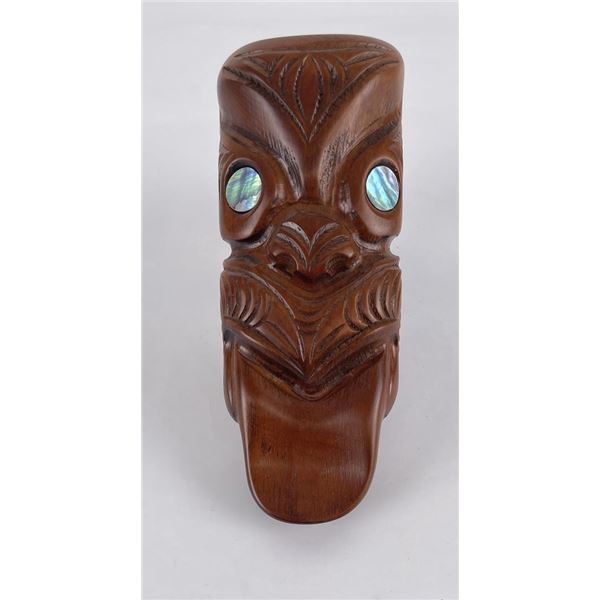 New Zealand Maori Weku Wood Mask