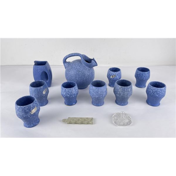 Group of Dickota Pottery Water Glass Set