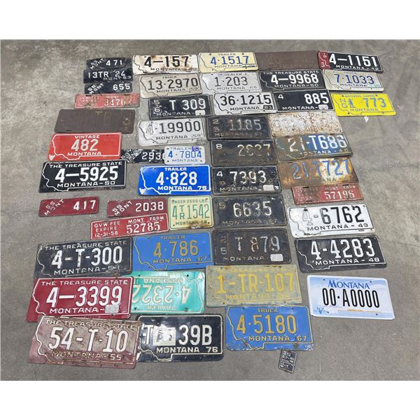 Group of Montana License Plates