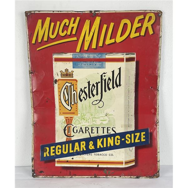 Chesterfield Cigarette Metal Advertising Sign