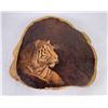 Image 1 : Wood Burnt Pyrography Tiger on Stump