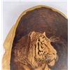Image 5 : Wood Burnt Pyrography Tiger on Stump