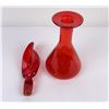 Image 7 : Blenko Glass Architectural Orange Twist Decanter