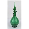 Image 1 : Blenko Glass Architectural Green Crackle Decanter