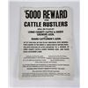 Image 1 : Lemhi Idaho Cattle Rustler Reward Broadside Poster