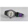 Image 7 : Zuni Sterling Silver Inlay Watch Band