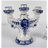 Image 7 : Gzhel Porcelain Ukraine Candelabra and Figure