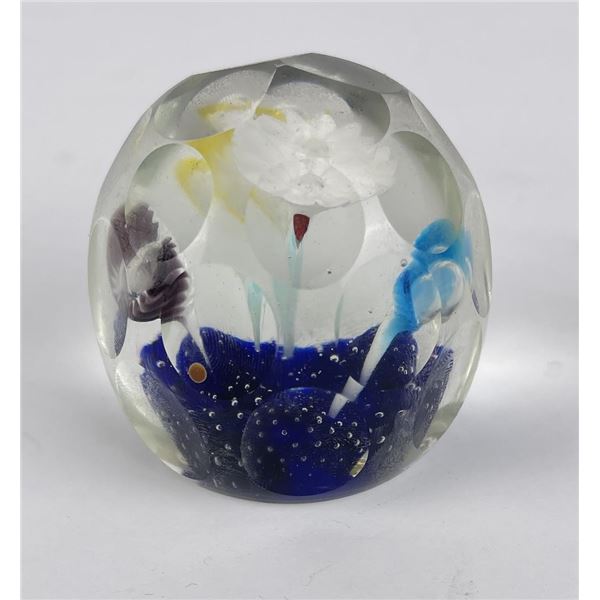 Serenissima Murano Faceted Glass Paperweight