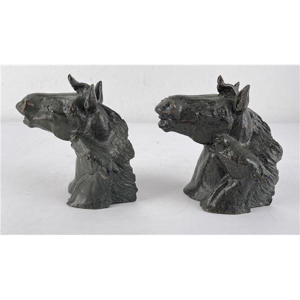 Paul Herzel Bronze Horse Bookends