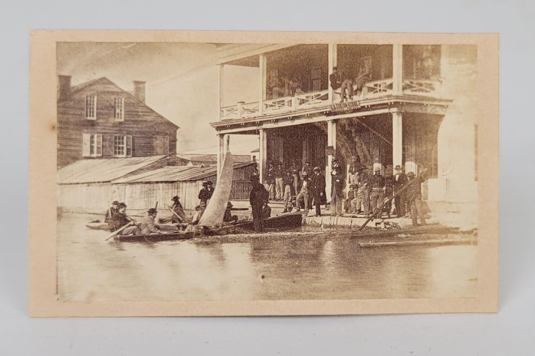 Civil War CDV Photo Helena Arkansas Flood 1864