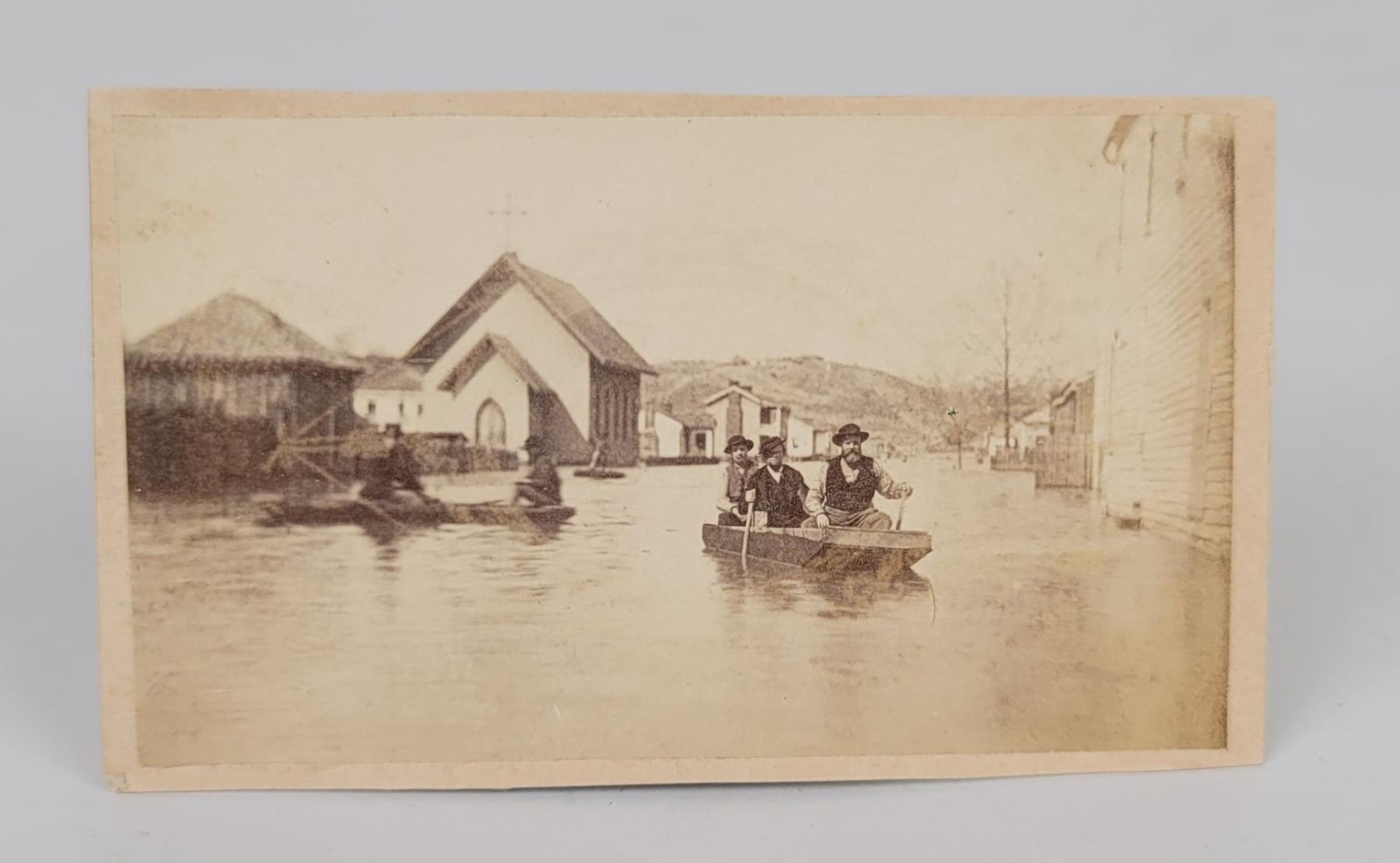 Civil War CDV Photo Helena Arkansas Flood 1864