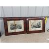 Image 1 : 2 Vintage Hunting Pictures Chasse Aux Maris, & Chasse Aux Canards