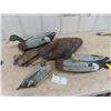 Image 1 : 5 Cork & Wood Duck Decoys "LL Bean"