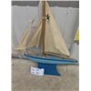 Image 2 : 2 Wooden Sail Boats, "Star Yacht" Made in England 20" x 22"