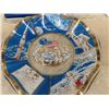 Image 2 : Assorted Costume Jewellery , Moon Landing Collector Plate, R A Plate, Large Blue Bowl