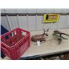 Image 1 : Cement Deer Ornaments, Wooden Mallard Duck Yard Ornament, Case w Pic A Pop Bottles
