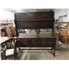 Image 2 : Walnut DR Suite- Table & 7 Chairs, 3 Leaves, Buffet W Later Era Hutch 72" x 36" x 20" Plus Hutch 42"