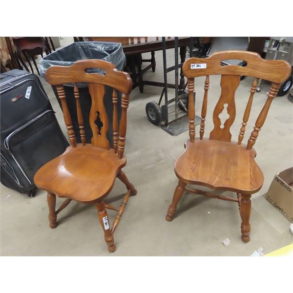 2 Wooden Kitchen Chairs