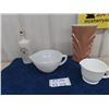 Image 1 : Red Wing Vase, Hudson's Bay Rye Whiskey Jug & Fire King Bowl