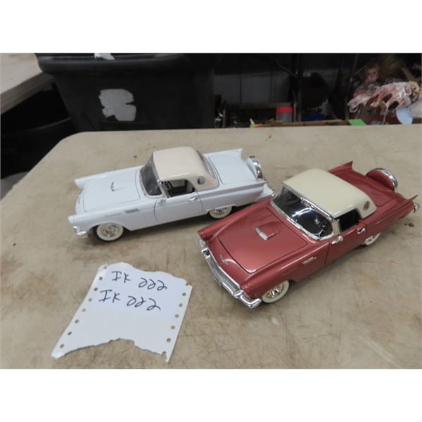 2 Die Cast Detailed Thunderbird Cars