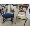 Image 1 : 2 Wooden Chairs- 1 is a Rocking Chair