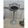 Image 2 : Antique Brass Bird Cage Stand 65" High & Ashtray Stand